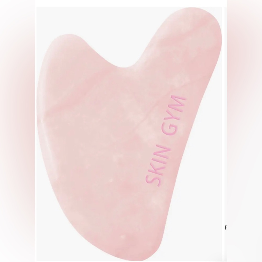 NEW IN BOX Skin Gym- Rose Quartz Crystal Sculpty Heart Gua Sha Facial Tool